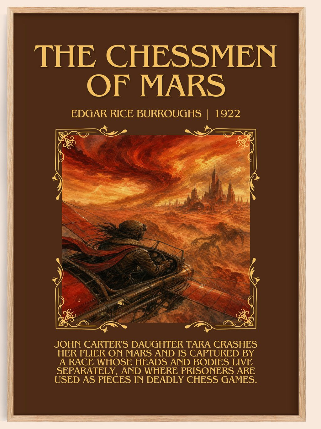 The Chessmen Of Mars Minimalist Book Poster by Edgar Rice Burroughs – book poster