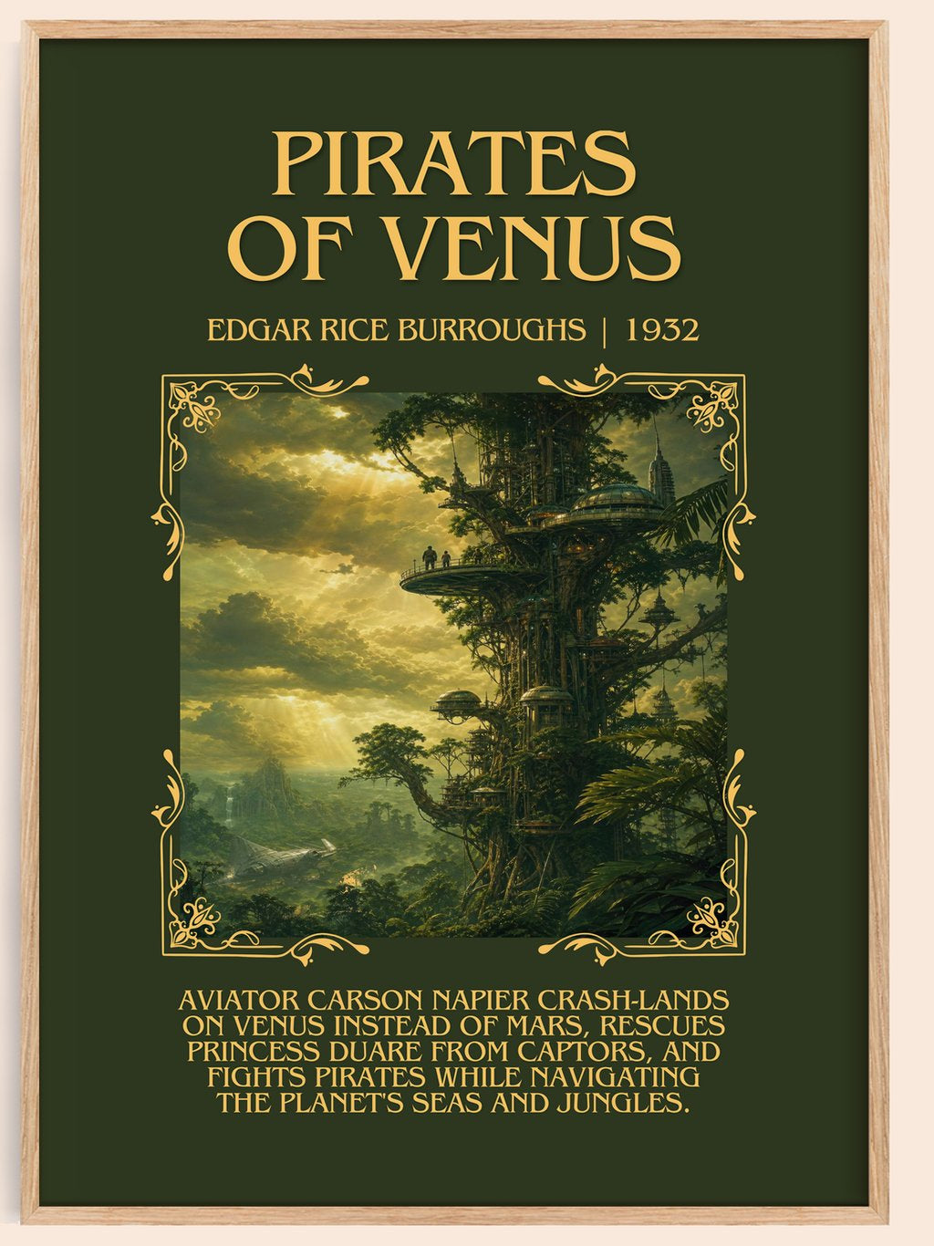 Pirates Of Venus Minimalist Book Poster by Edgar Rice Burroughs – book poster