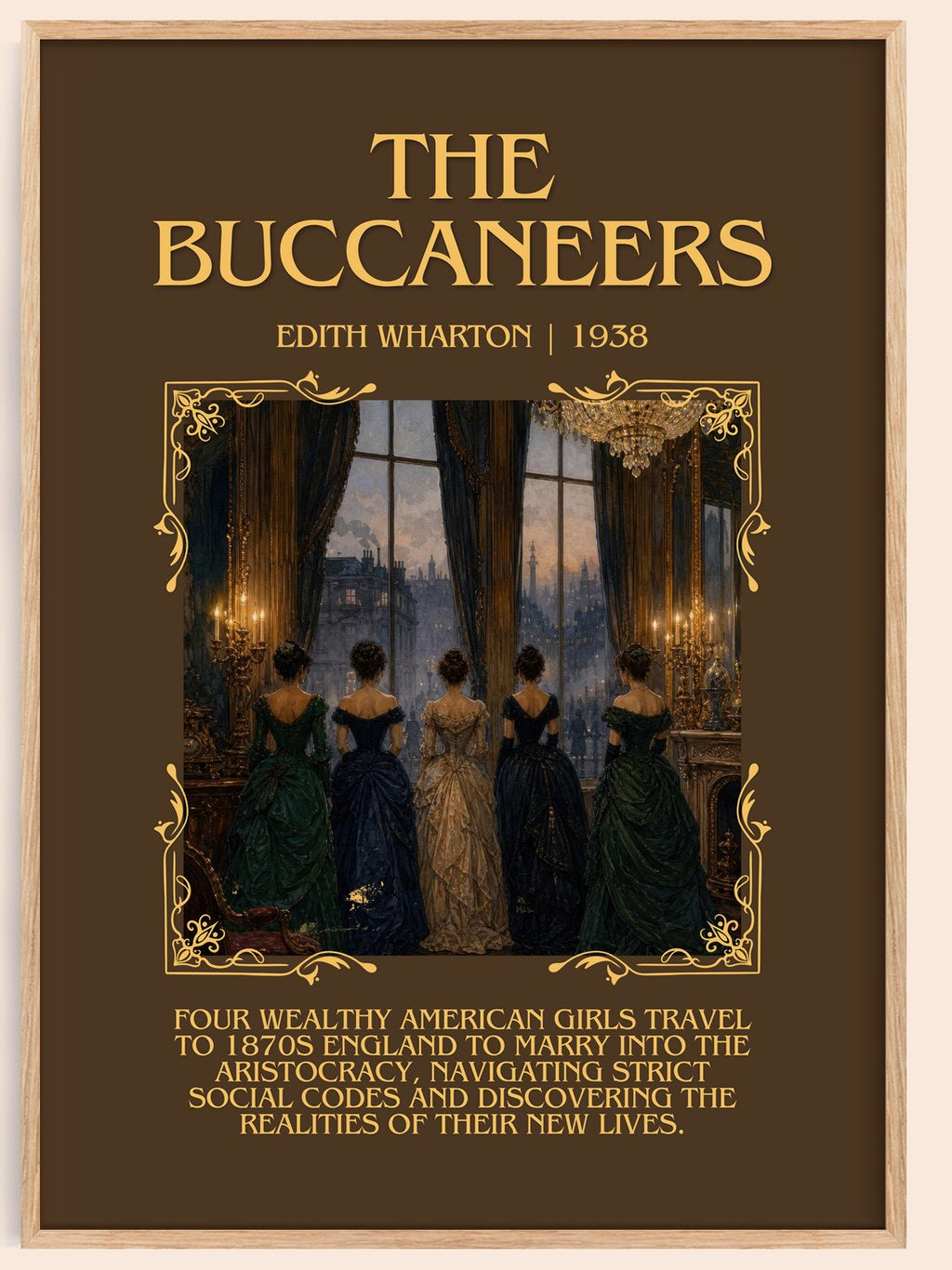 The Buccaneers Minimalist Book Poster by Edith Wharton – book poster