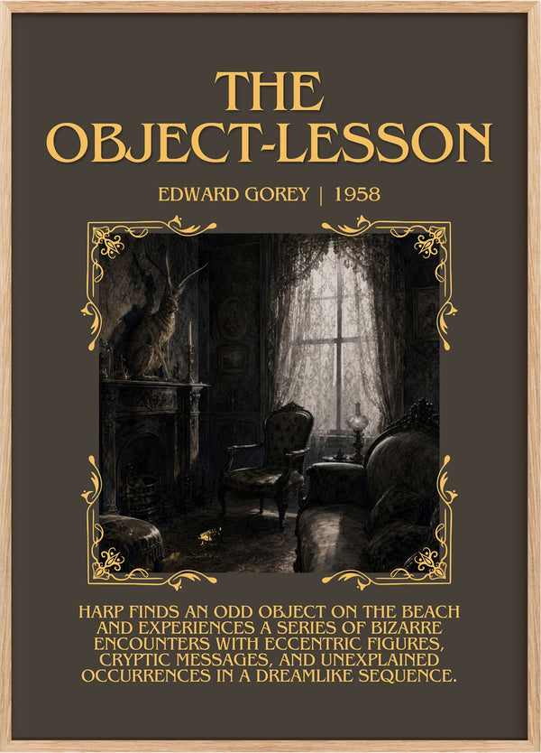 The Object-Lesson Minimalist Book Poster by Edward Gorey