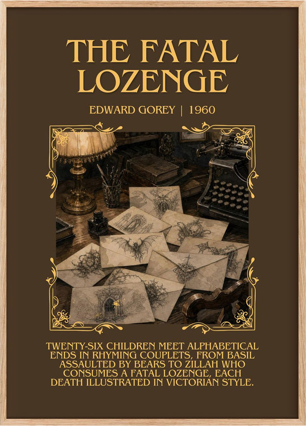 The Fatal Lozenge Minimalist Book Poster by Edward Gorey