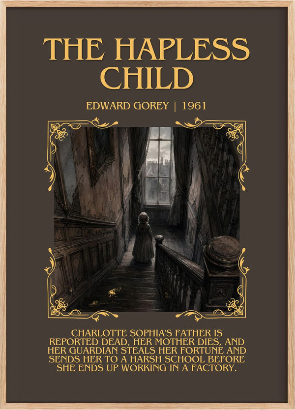 The Hapless Child Minimalist Book Poster by Edward Gorey