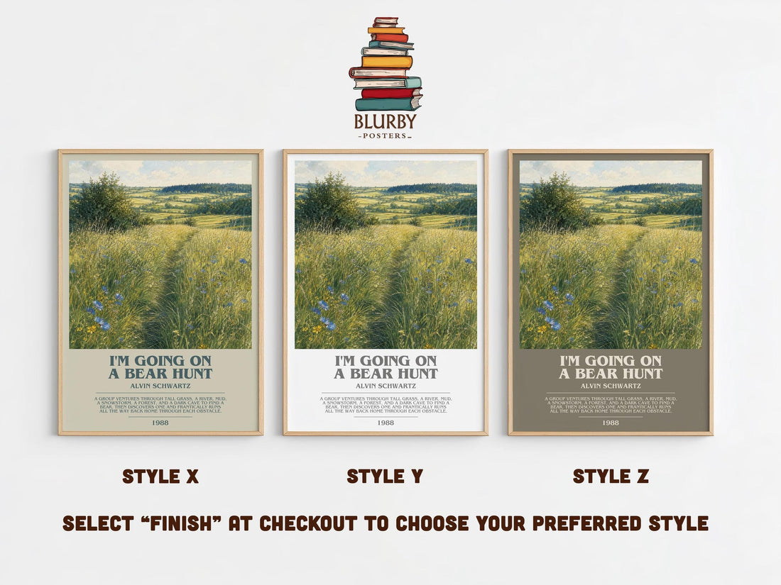 I'M Going On A Bear Hunt Bookish Wall Art by Alvin Schwartz (mockup)