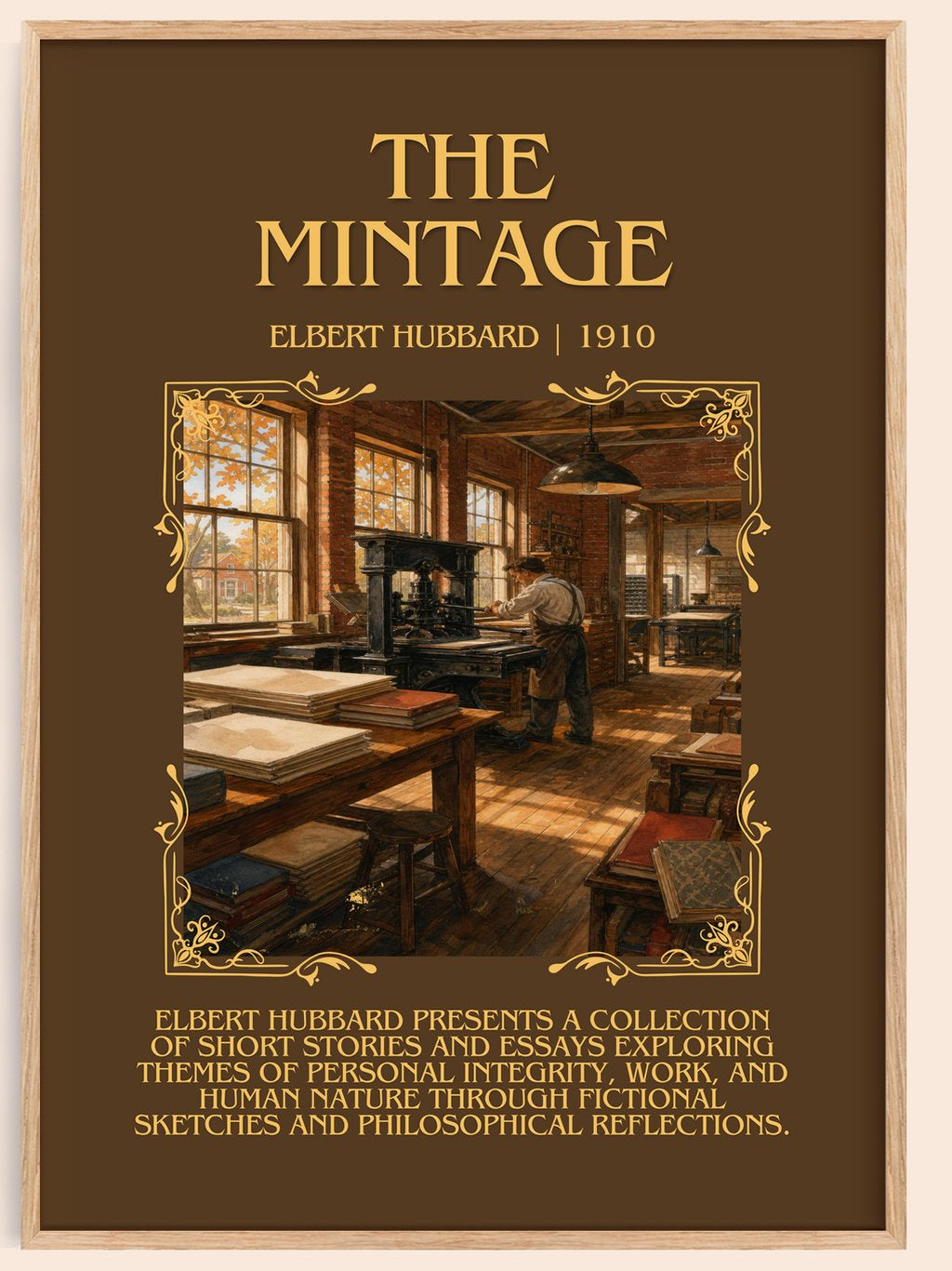 The Mintage Minimalist Book Poster by Elbert Hubbard – book poster