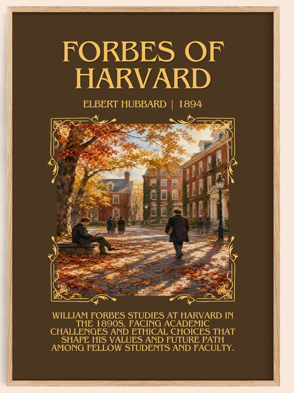 Forbes Of Harvard Minimalist Book Poster by Elbert Hubbard – book poster