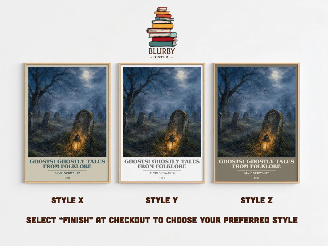 Ghosts! Ghostly Tales From Folklore Book Cover Poster by A. Schwartz (mockup)