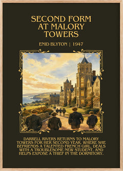 Second Form At Malory Towers Minimalist Book Poster by Enid Blyton