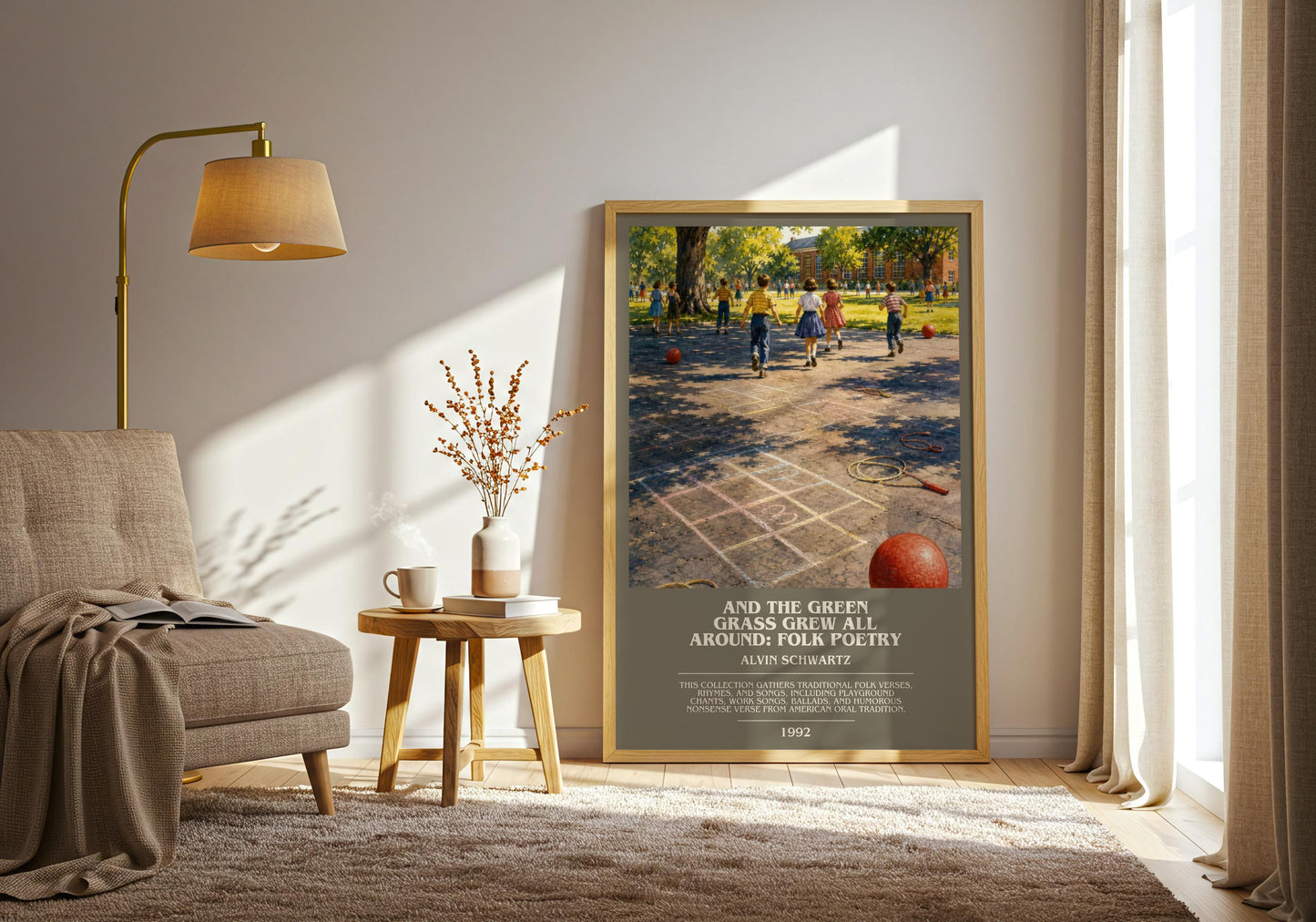 And The Green Grass Grew All Around: Folk Poetry Bookish Wall Art –