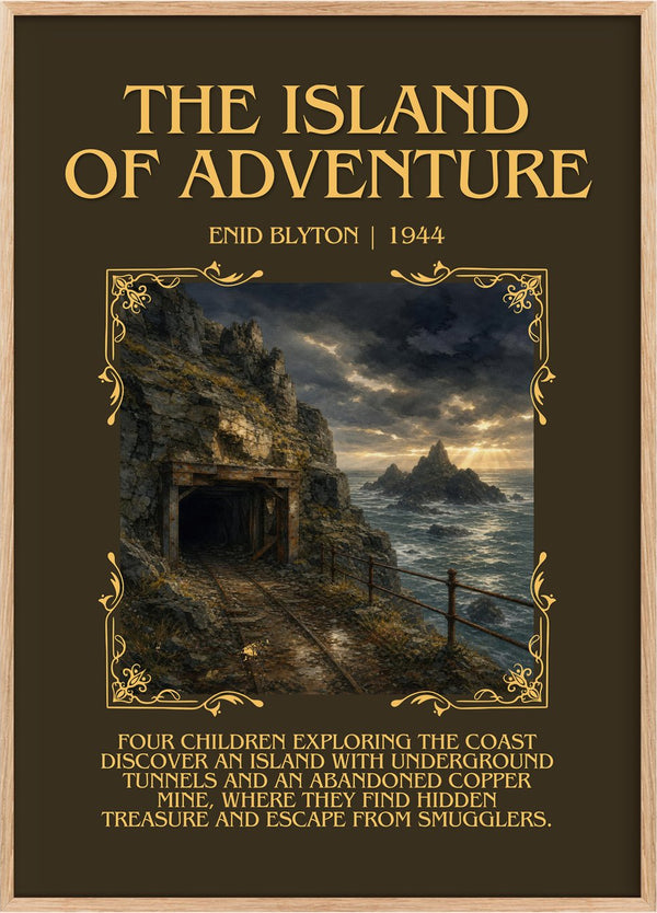 The Island Of Adventure Minimalist Book Poster by Enid Blyton
