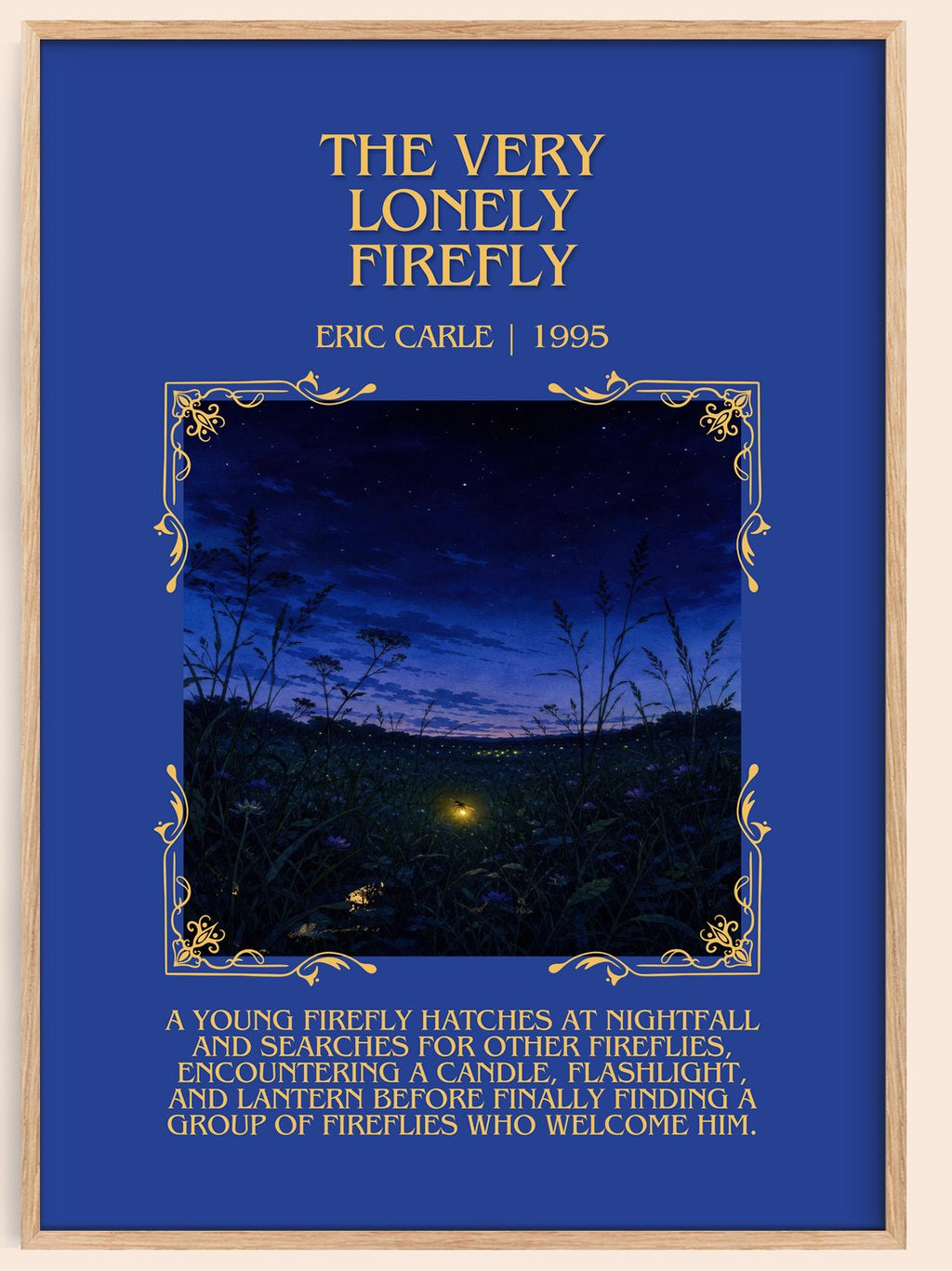 The Very Lonely Firefly Minimalist Book Poster by Eric Carle – book poster