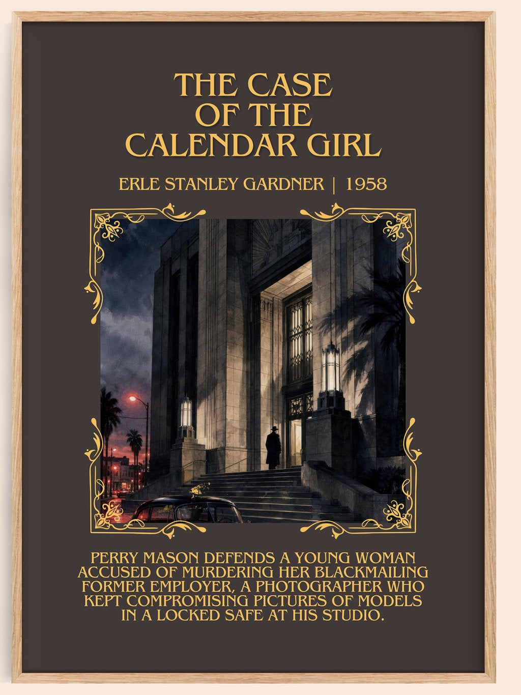 Case Of The Calendar Girl Minimalist Book Poster by E. Gardner – book poster