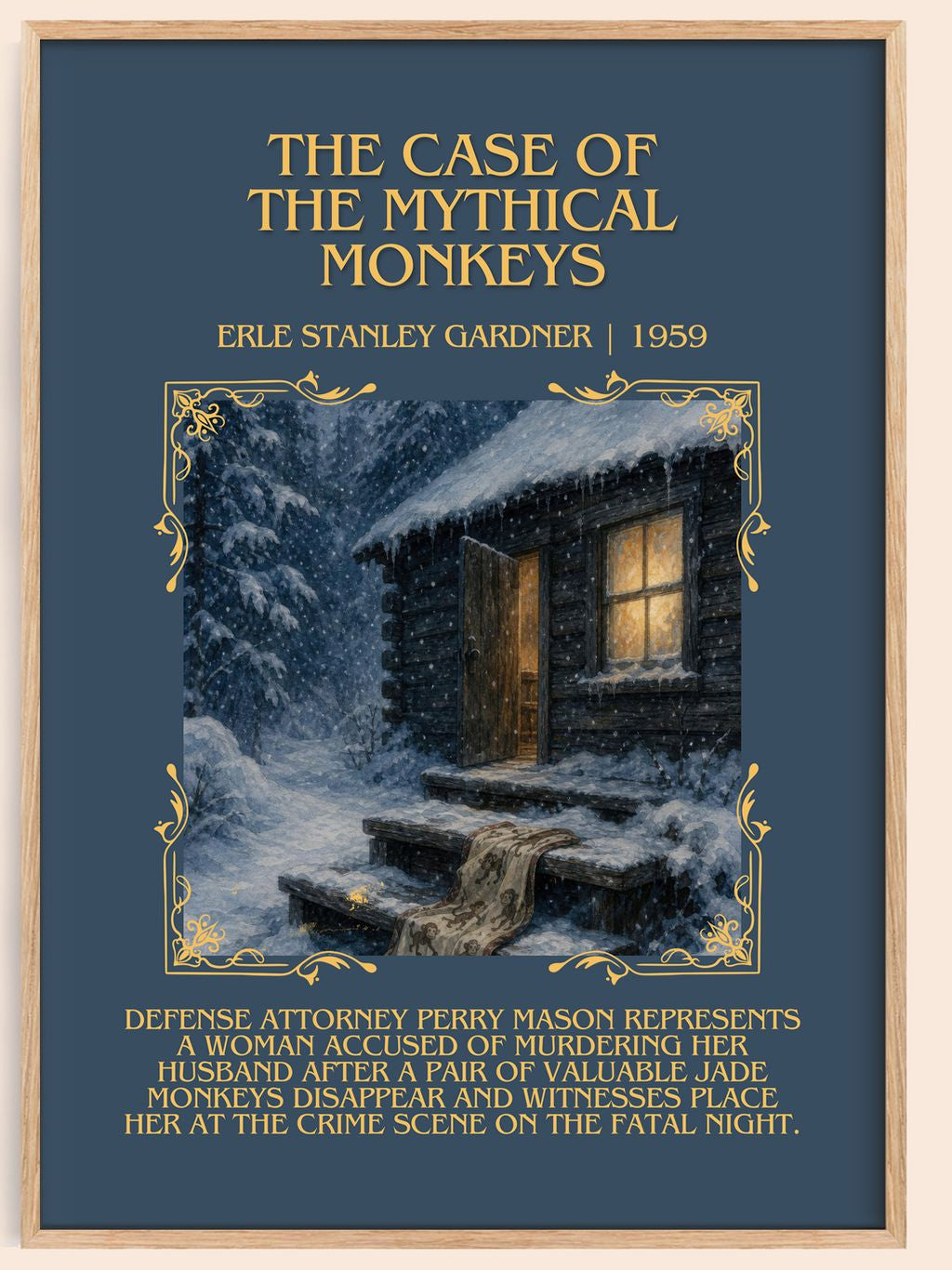 Case Of The Mythical Monkeys Minimalist Book Poster by E. Gardner – book poster