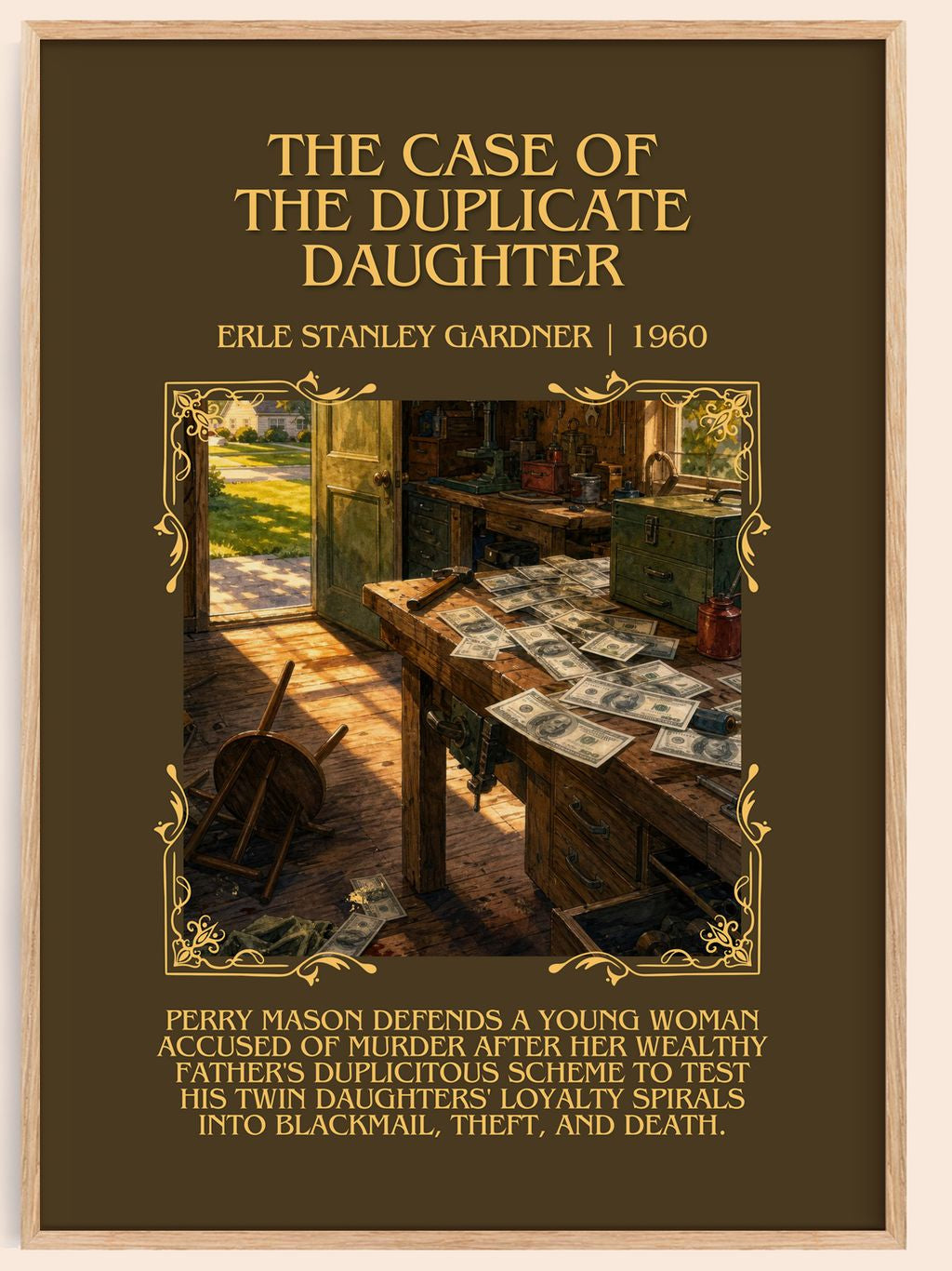 Case Of The Duplicate Daughter Minimalist Book Poster by E. Gardner – book poster