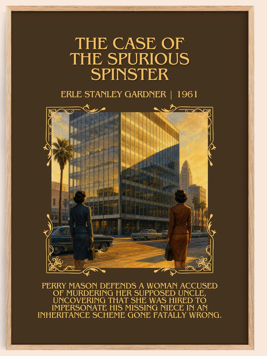Case Of The Spurious Spinster Minimalist Book Poster by E. Gardner – book poster