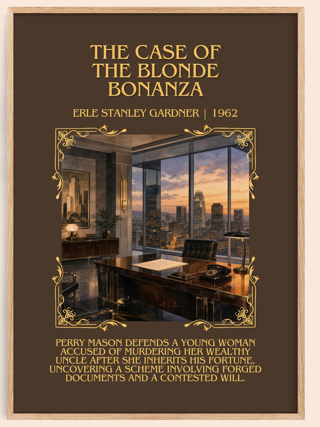 Case Of The Blonde Bonanza Minimalist Book Poster by E. Gardner – book poster
