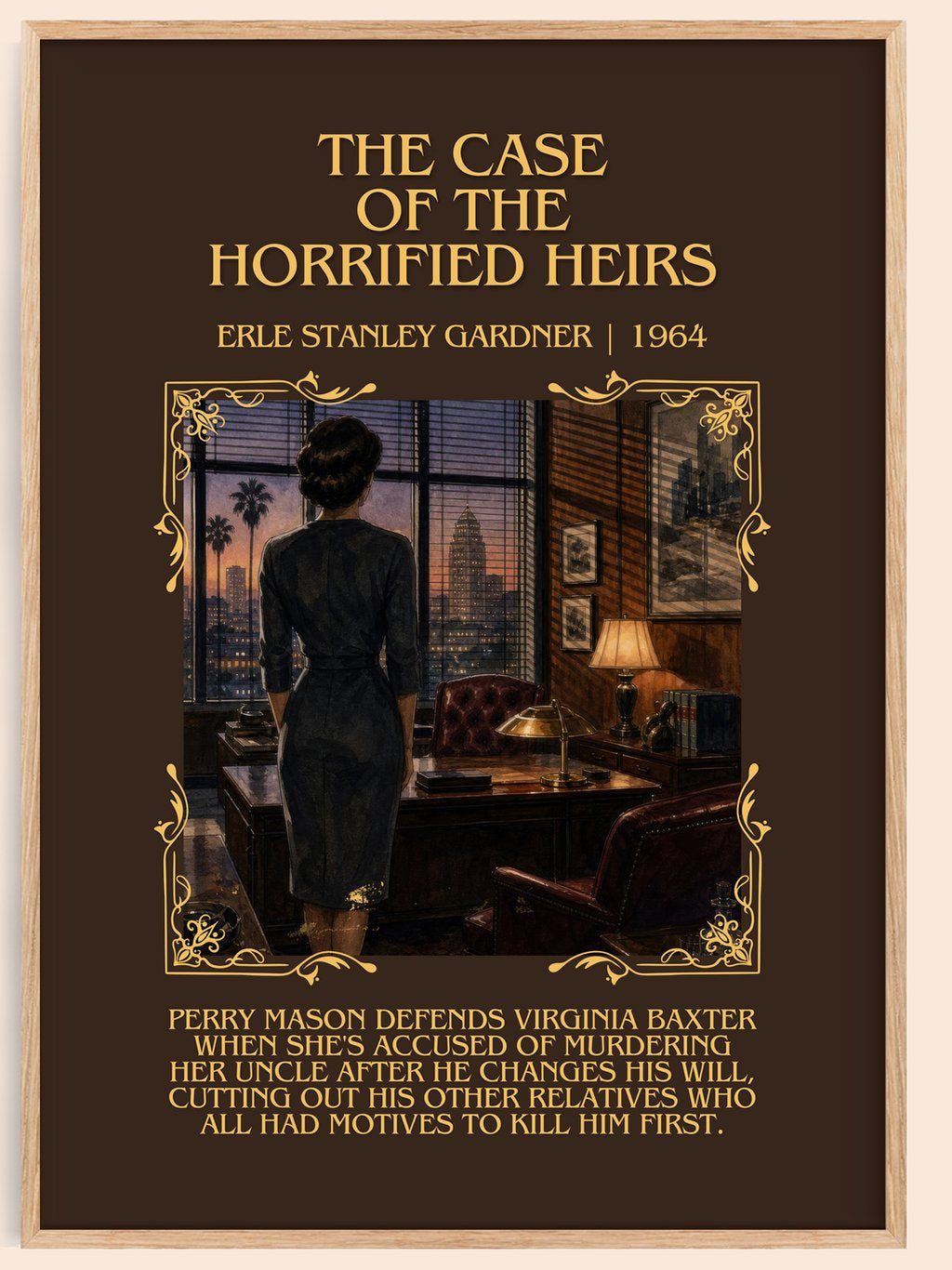 Case Of The Horrified Heirs Minimalist Book Poster by E. Gardner – book poster