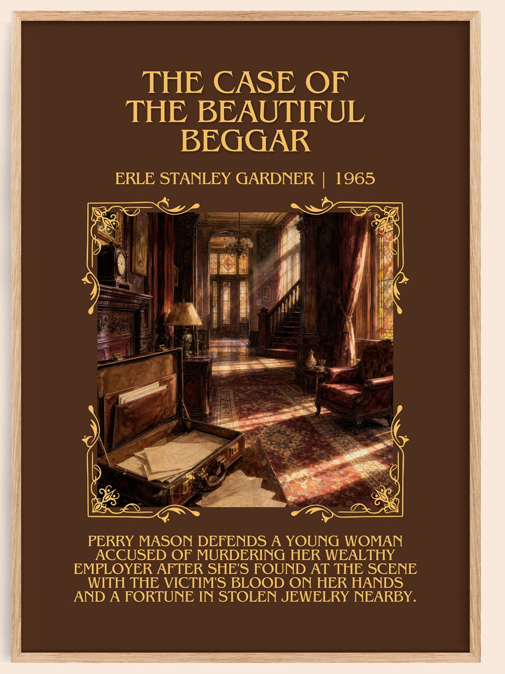 Case Of The Beautiful Beggar Minimalist Book Poster by E. Gardner – book poster