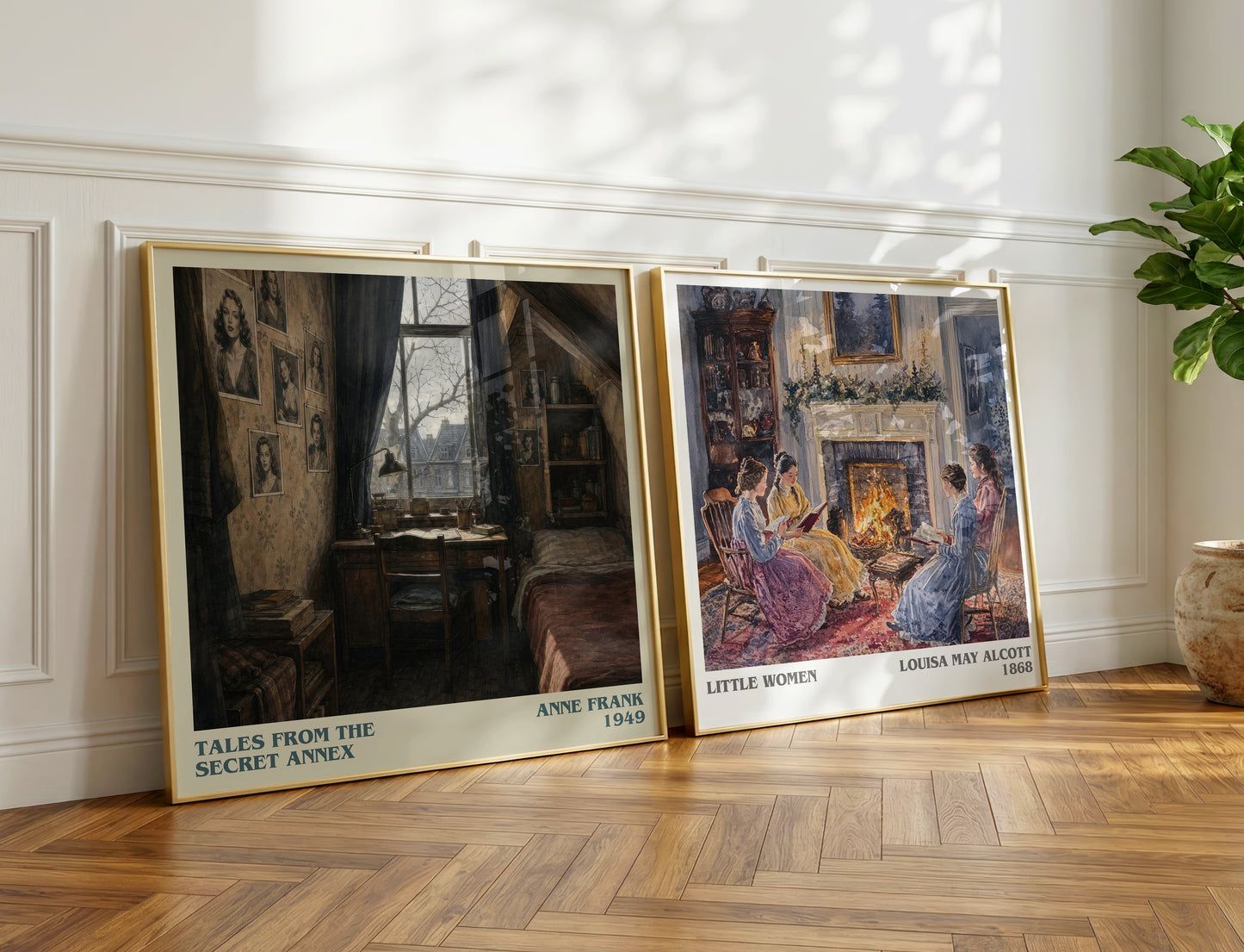 Tales From The Secret Annex literary print on bookshelf – Anne Frank fan gift