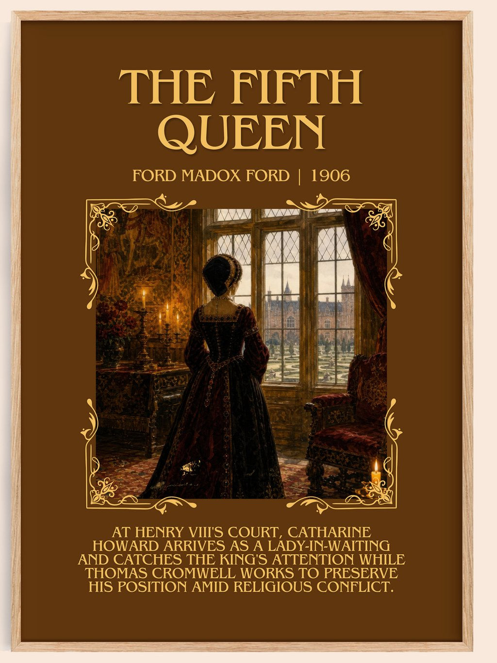 The Fifth Queen Minimalist Book Poster by Ford Madox Ford – book poster