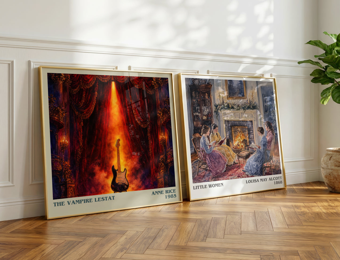 The Vampire Lestat literary print on bookshelf – Anne Rice fan gift