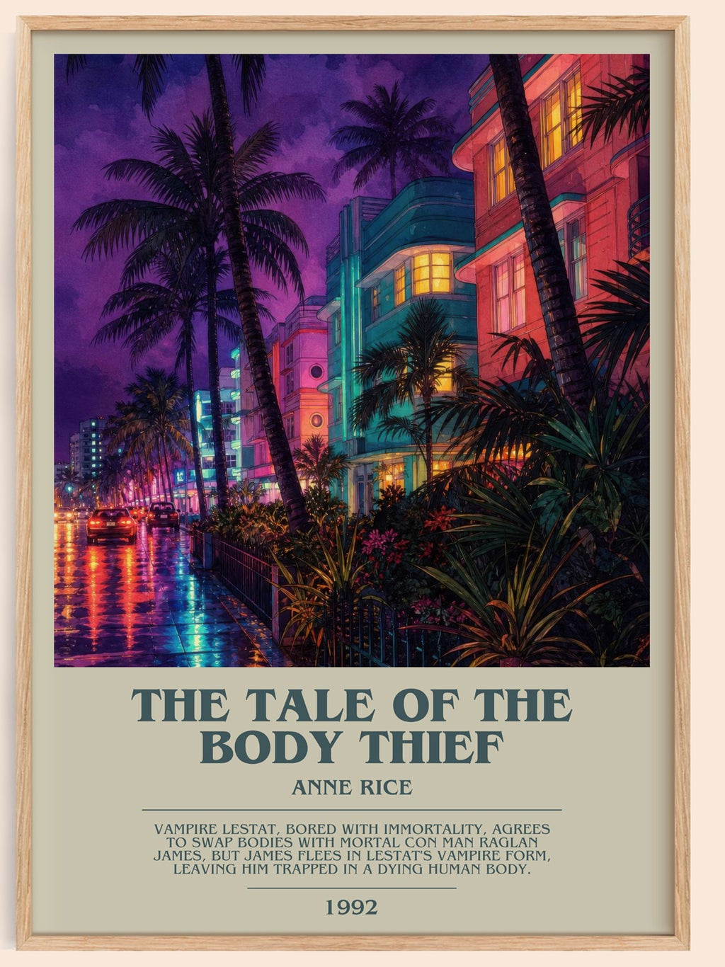 The Tale Of The Body Thief bookish book poster by Anne Rice – framed literary art print