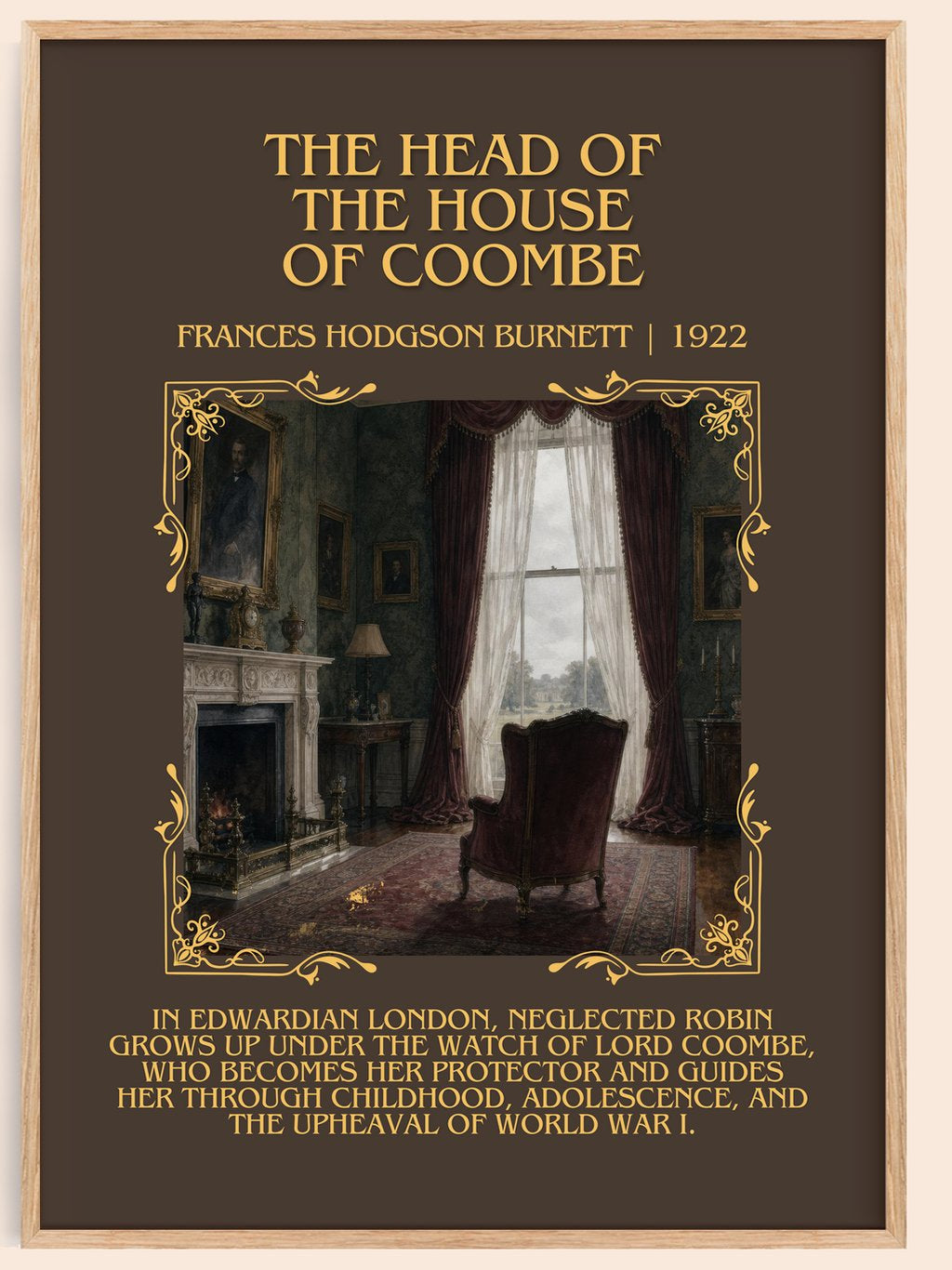 Head Of The House Of Coombe Minimalist Book Poster by F. Burnett – book poster