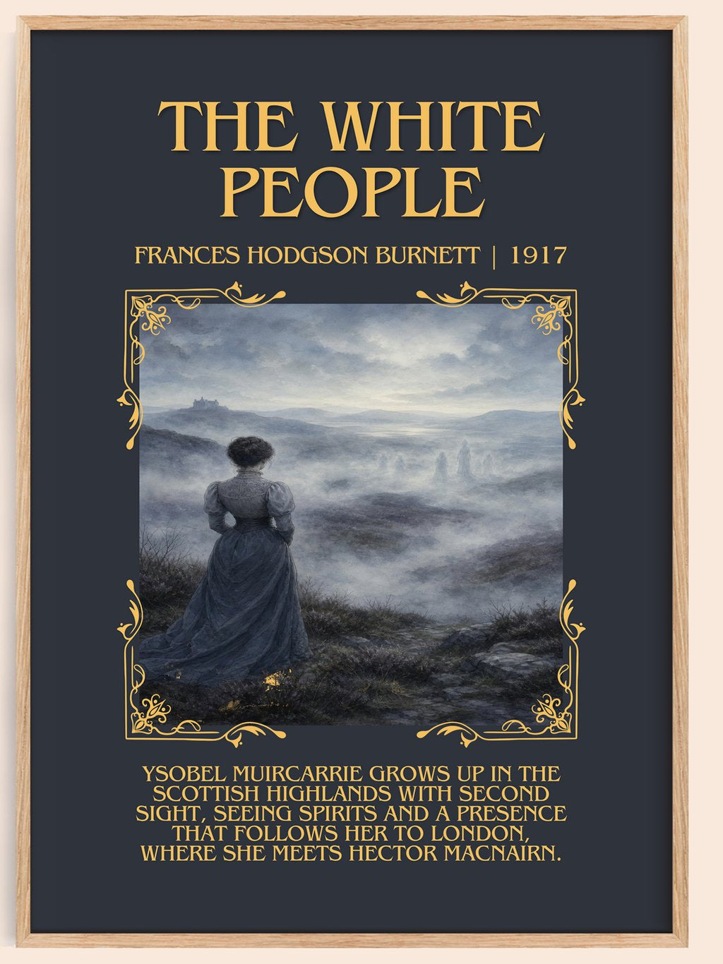 The White People Minimalist Book Poster by Frances Hodgson Burnett – book poster