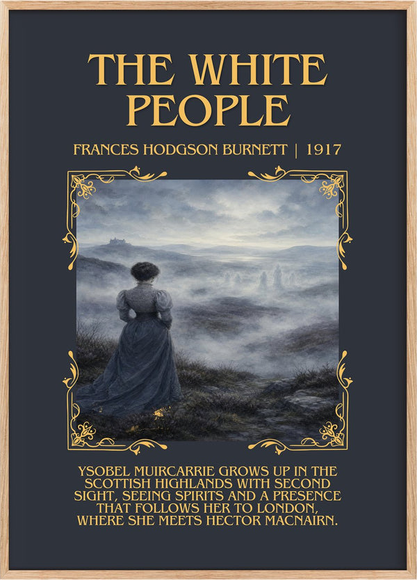 The White People Minimalist Book Poster by Frances Hodgson Burnett
