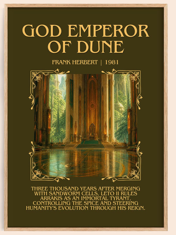 God Emperor Of Dune Minimalist Book Poster by Frank Herbert – book poster