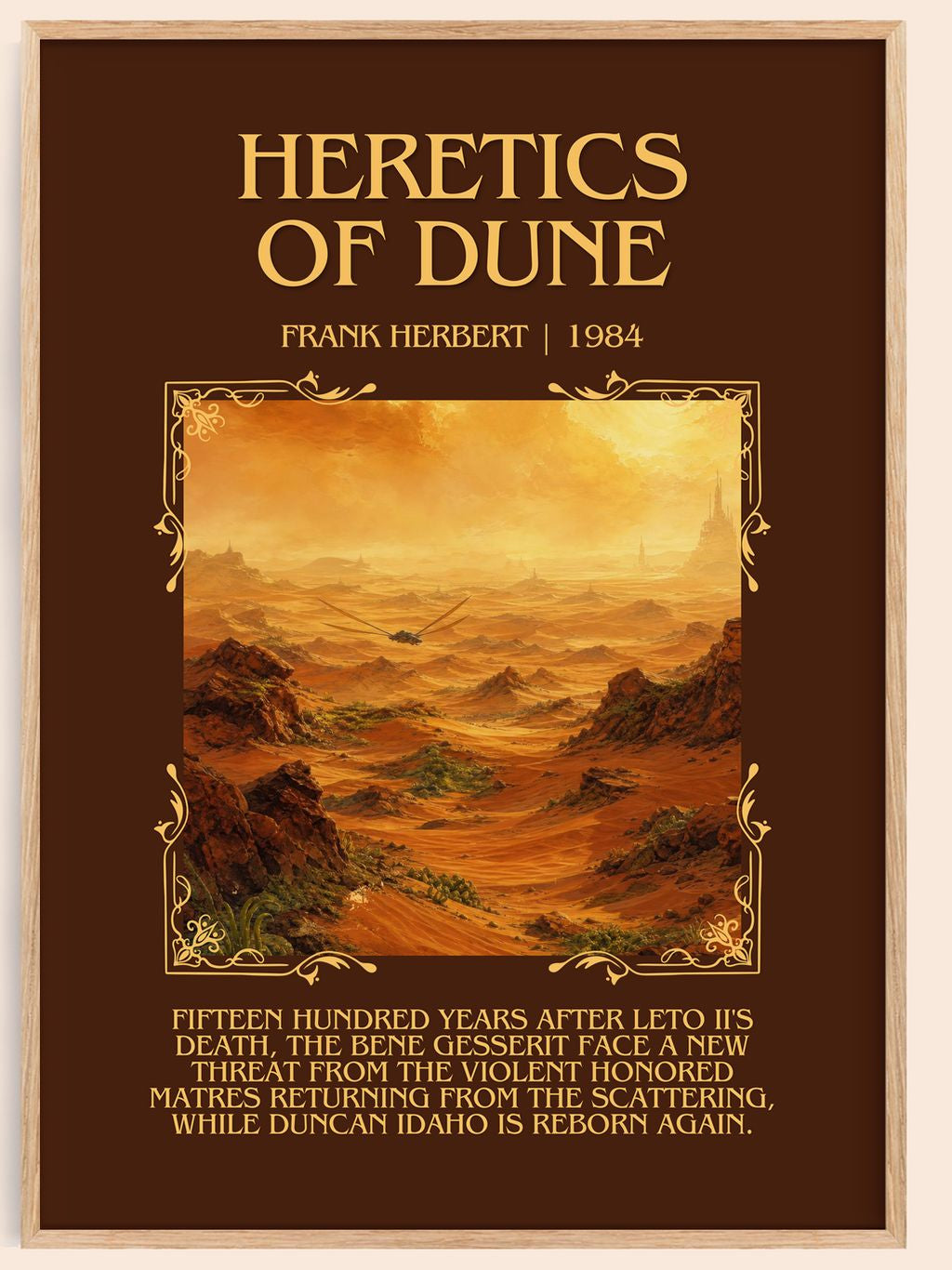 Heretics Of Dune Minimalist Book Poster by Frank Herbert – book poster