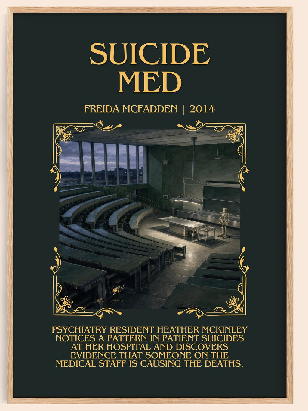 Suicide Med Minimalist Book Poster by Freida Mcfadden – book poster
