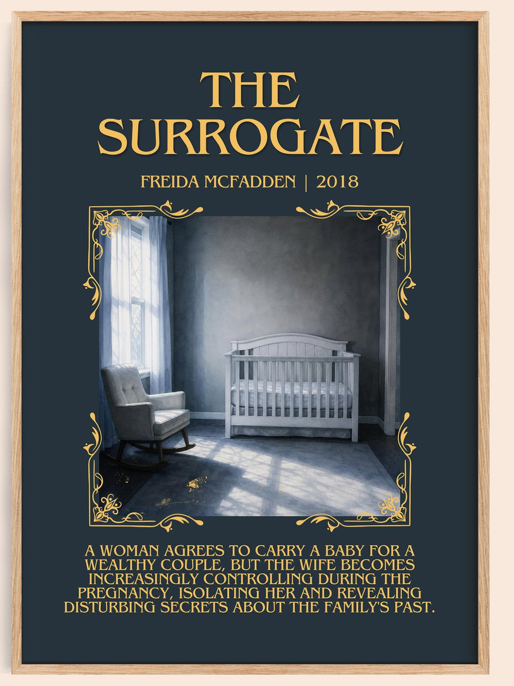 The Surrogate Minimalist Book Poster by Freida Mcfadden – book poster