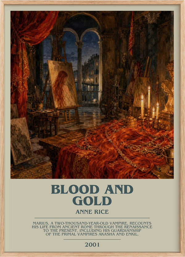 Blood And Gold Bookish Wall Art by Anne Rice