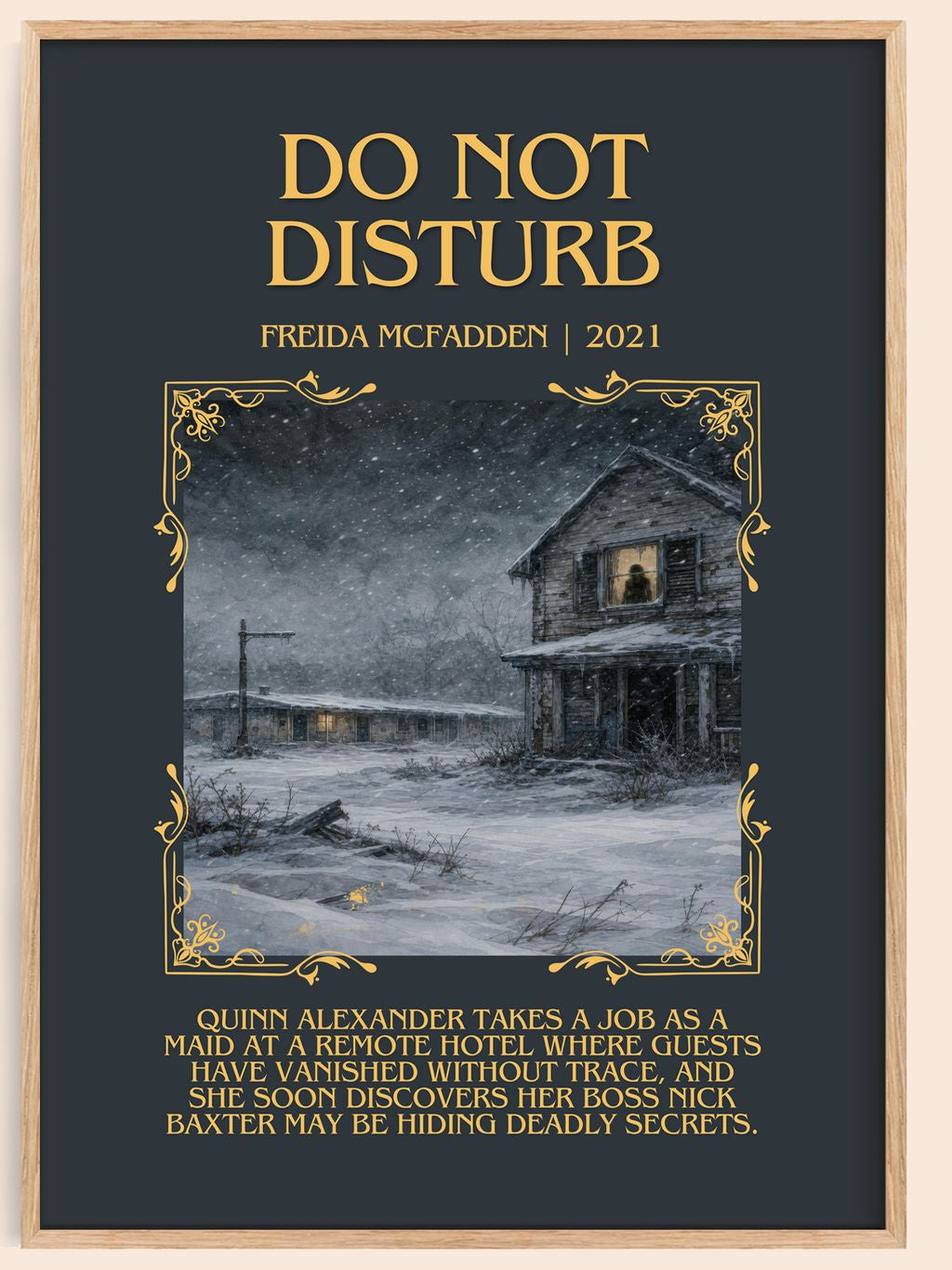 Do Not Disturb Minimalist Book Poster by Freida Mcfadden – book poster