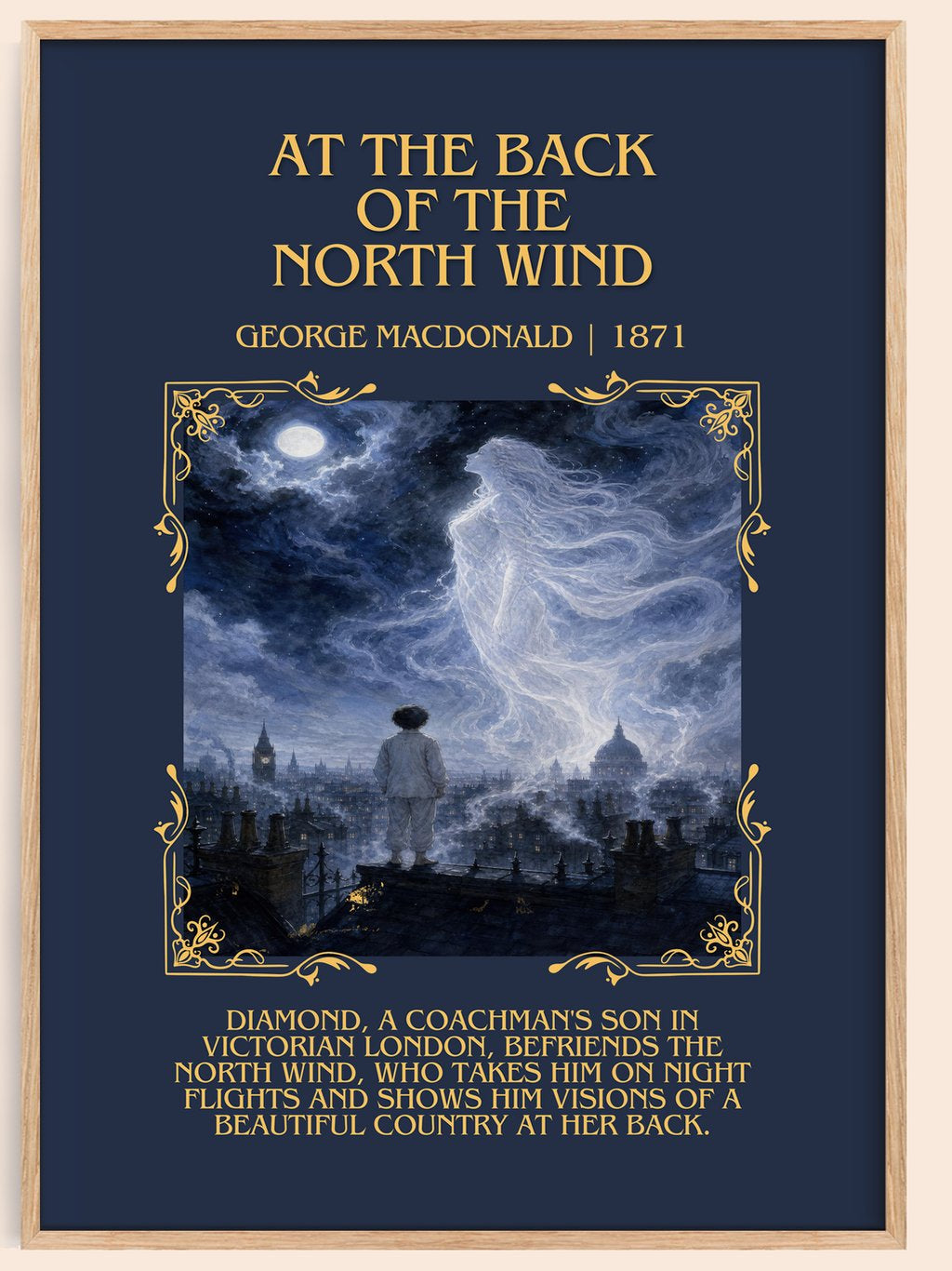 At The Back Of The North Wind Minimalist Book Poster by G. Macdonald – book poster