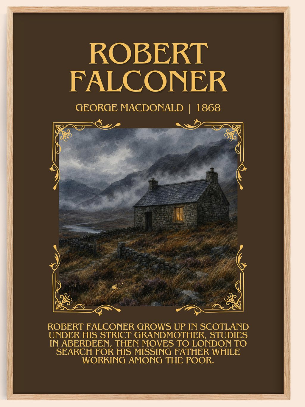 Robert Falconer Minimalist Book Poster by George Macdonald – book poster