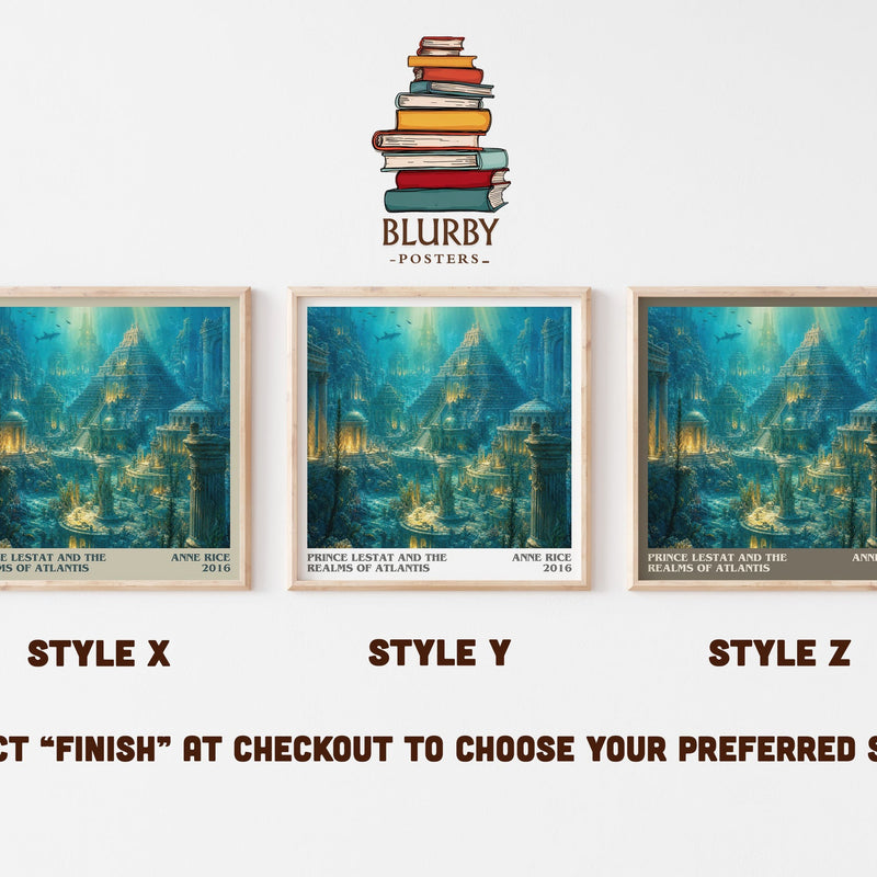 Prince Lestat And The Realms Of Atlantis literary print in frame leaning in hallway – fantasy wall art