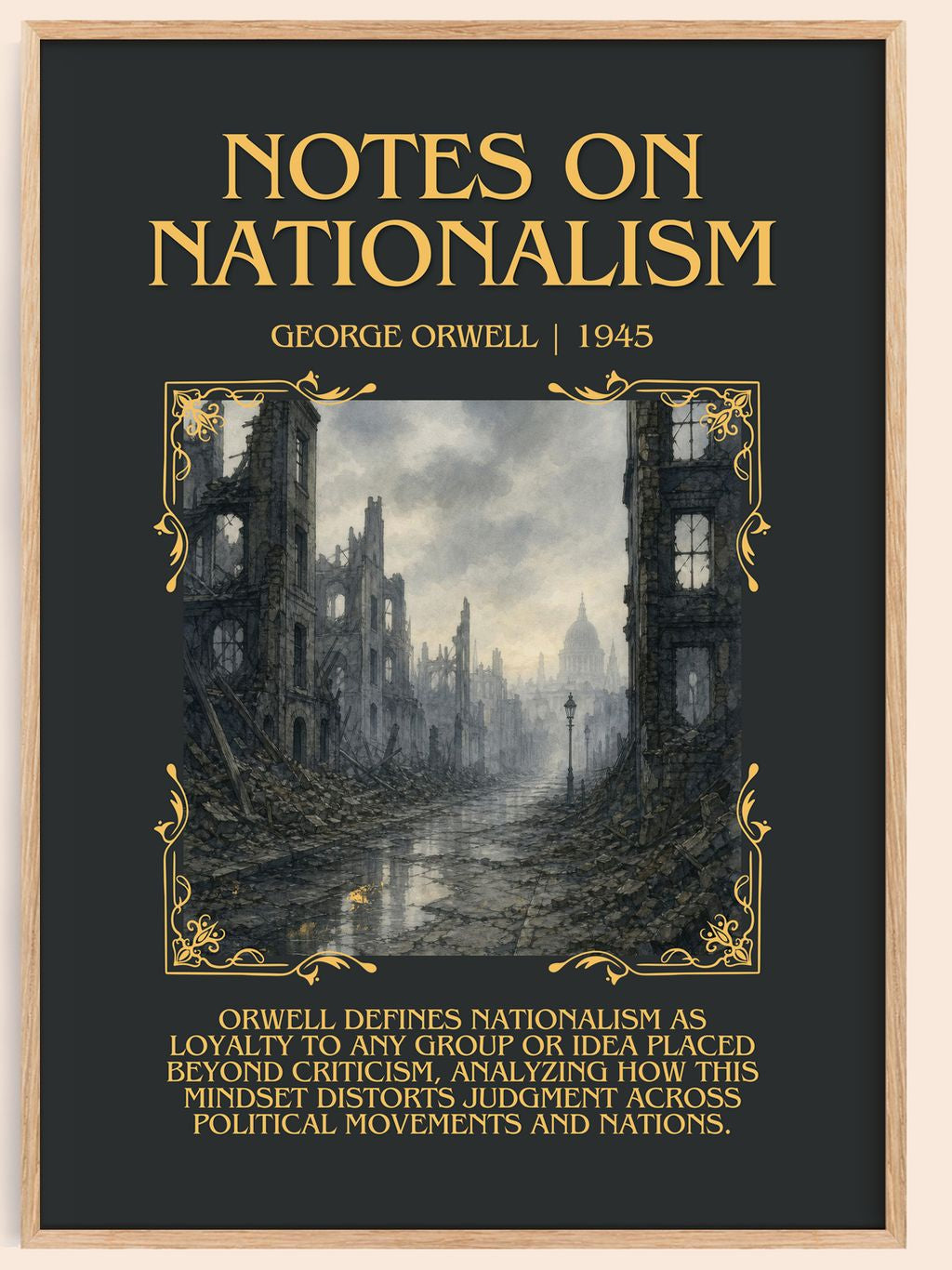 Notes On Nationalism Minimalist Book Poster by George Orwell – book poster