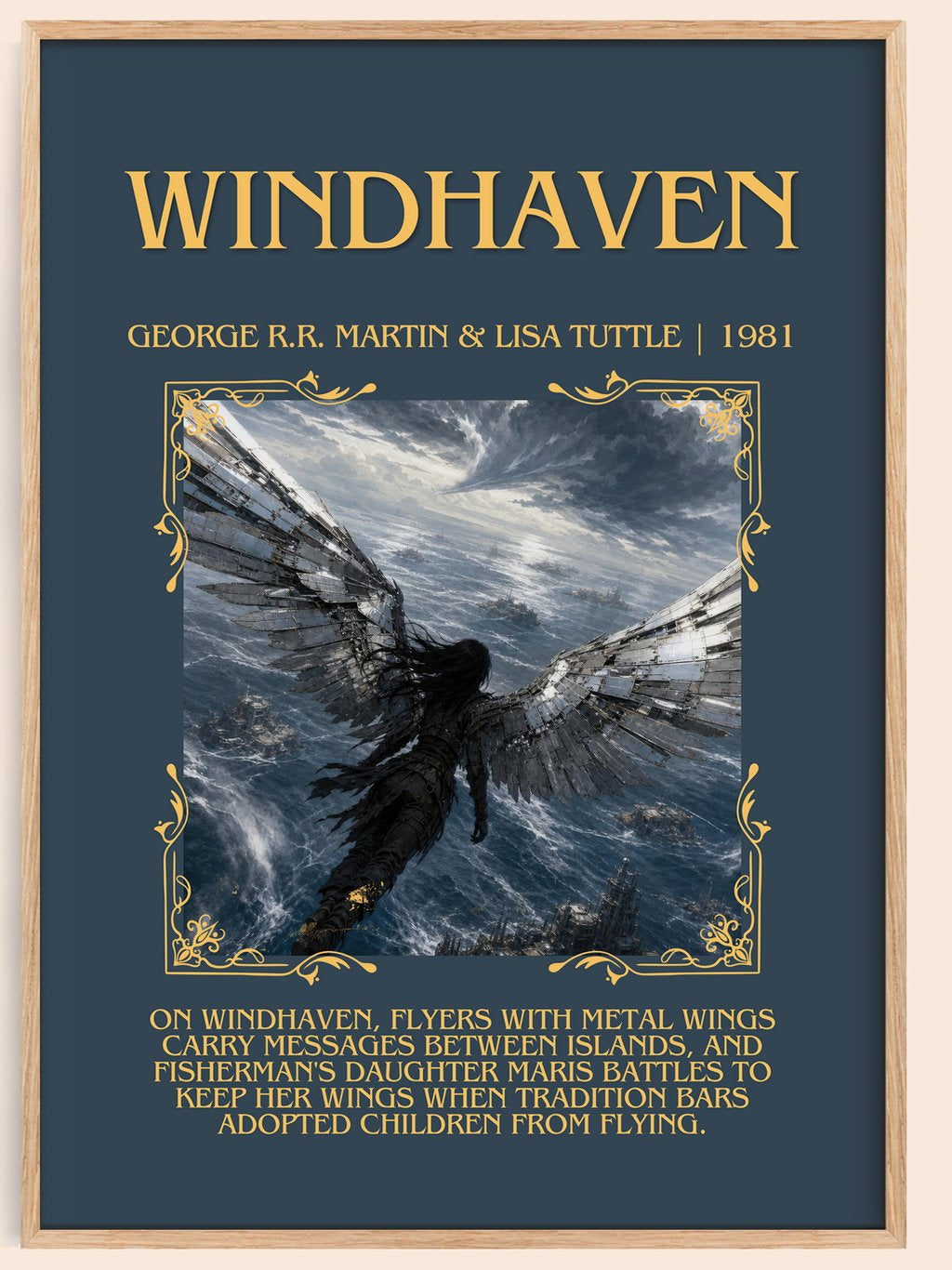 Windhaven Minimalist Book Poster by George R.R. Martin & Lisa Tuttle – book poster