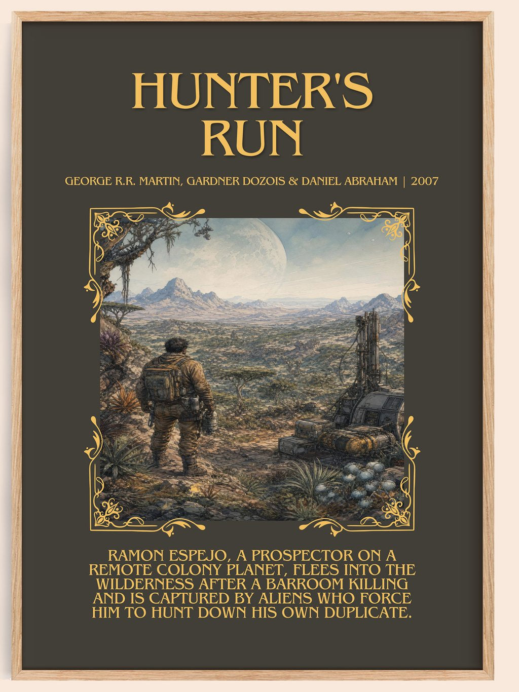 Hunter'S Run Minimalist Book Poster by G. Abraham – book poster