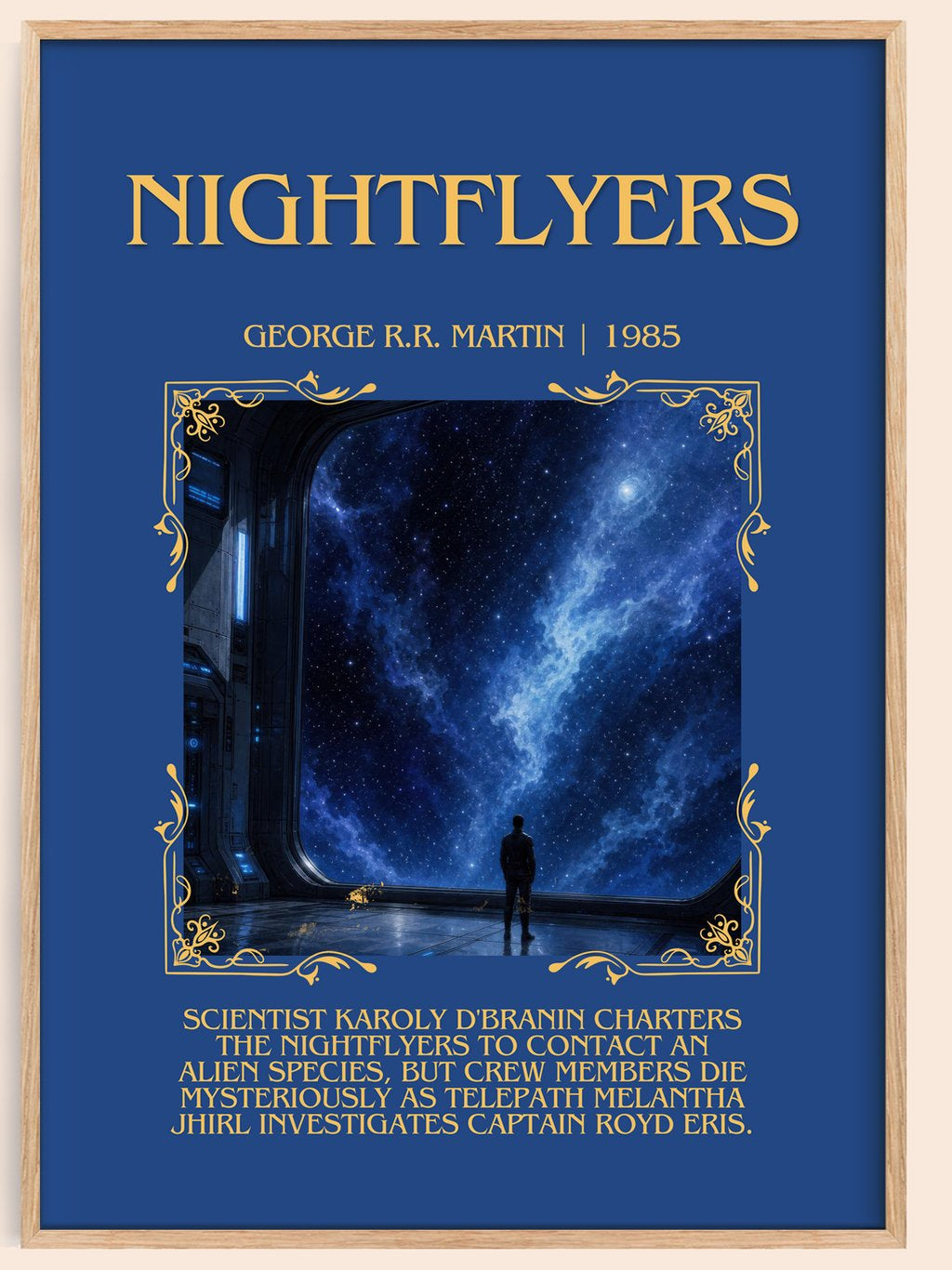 Nightflyers Minimalist Book Poster by George R.R. Martin – book poster