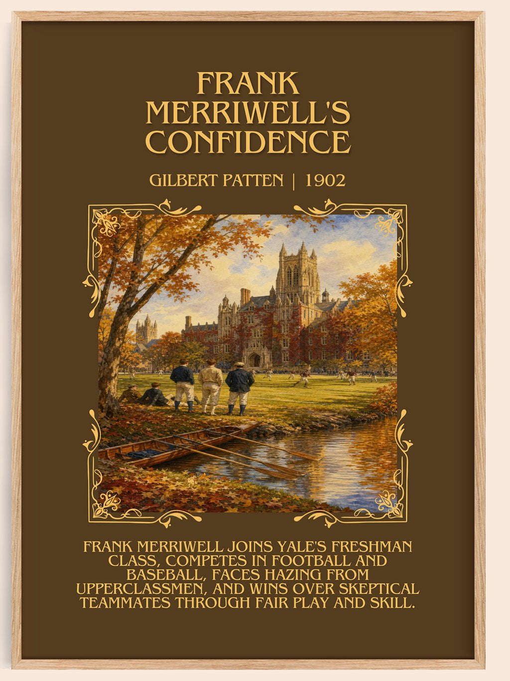 Frank Merriwell'S Confidence Minimalist Book Poster by Gilbert Patten – book poster