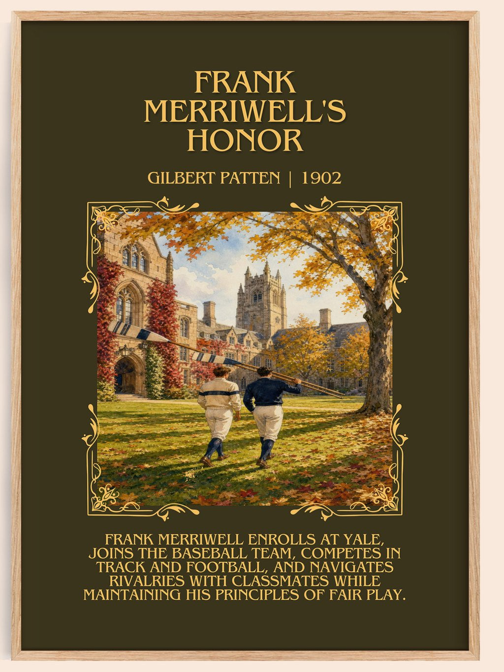 Frank Merriwell'S Honor Minimalist Book Poster by Gilbert Patten – book poster