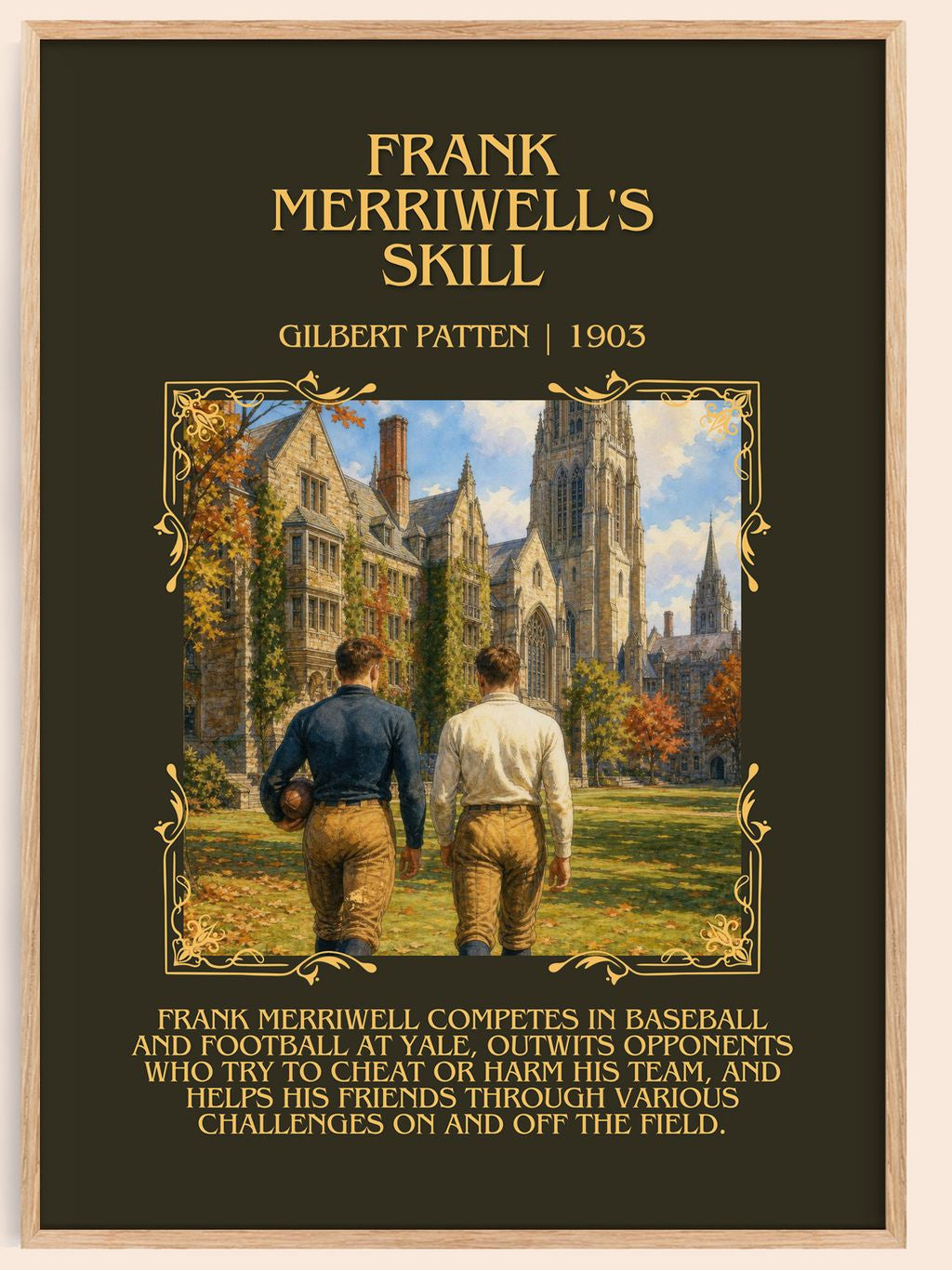 Frank Merriwell'S Skill Minimalist Book Poster by Gilbert Patten – book poster