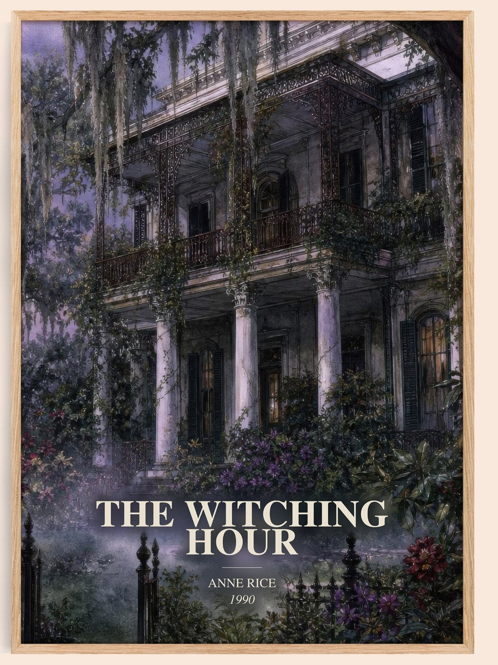The Witching Hour watercolour book poster by Anne Rice – framed literary art print