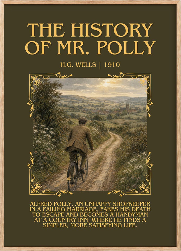 The History Of Mr. Polly Minimalist Book Poster by H.G. Wells