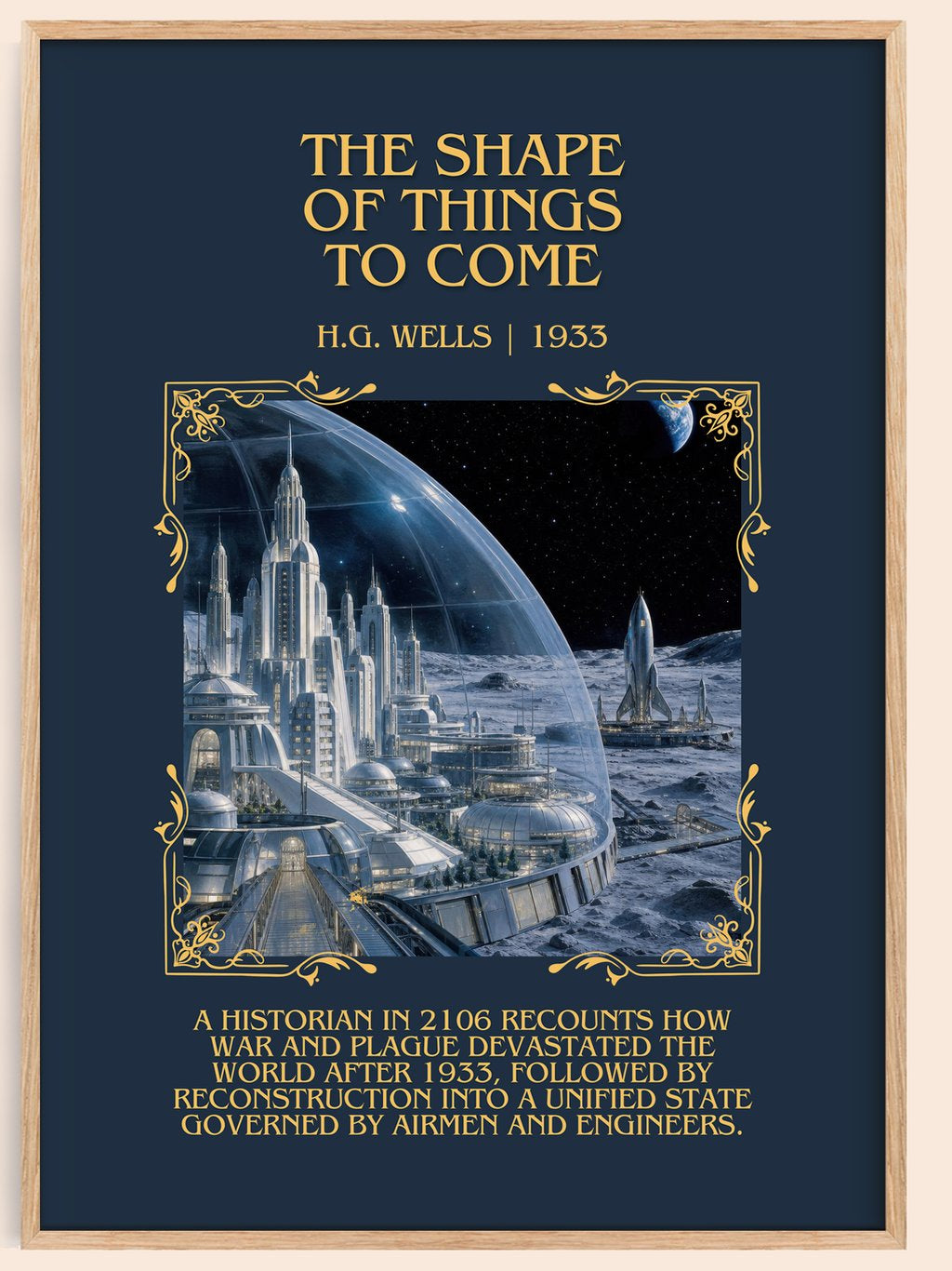 The Shape Of Things To Come Minimalist Book Poster by H.G. Wells – book poster