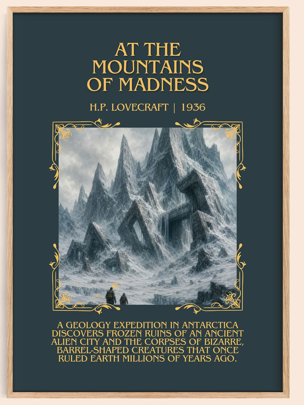 At The Mountains Of Madness Minimalist Book Poster by H.P. Lovecraft – book poster