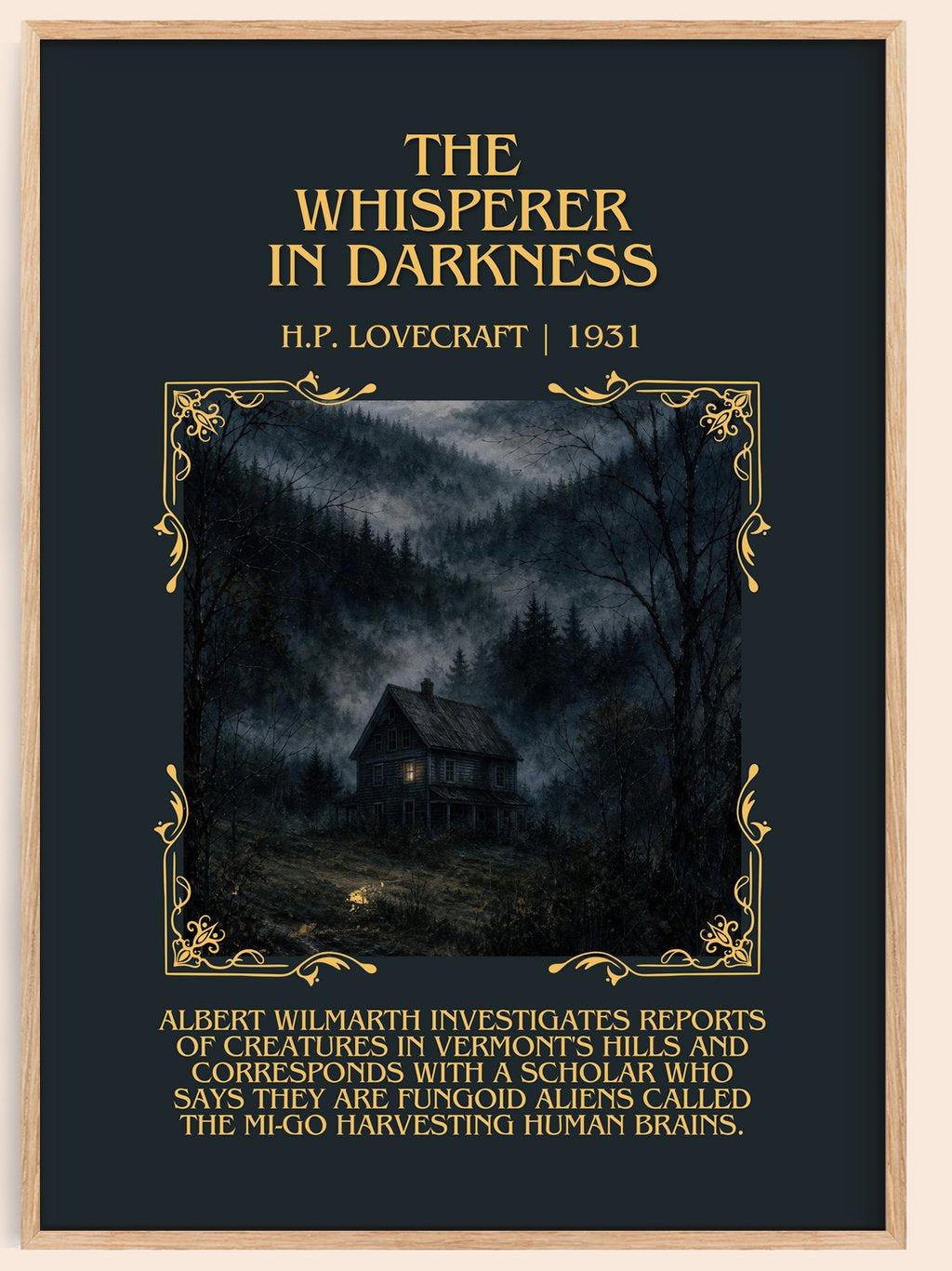 The Whisperer In Darkness Minimalist Book Poster by H.P. Lovecraft – book poster