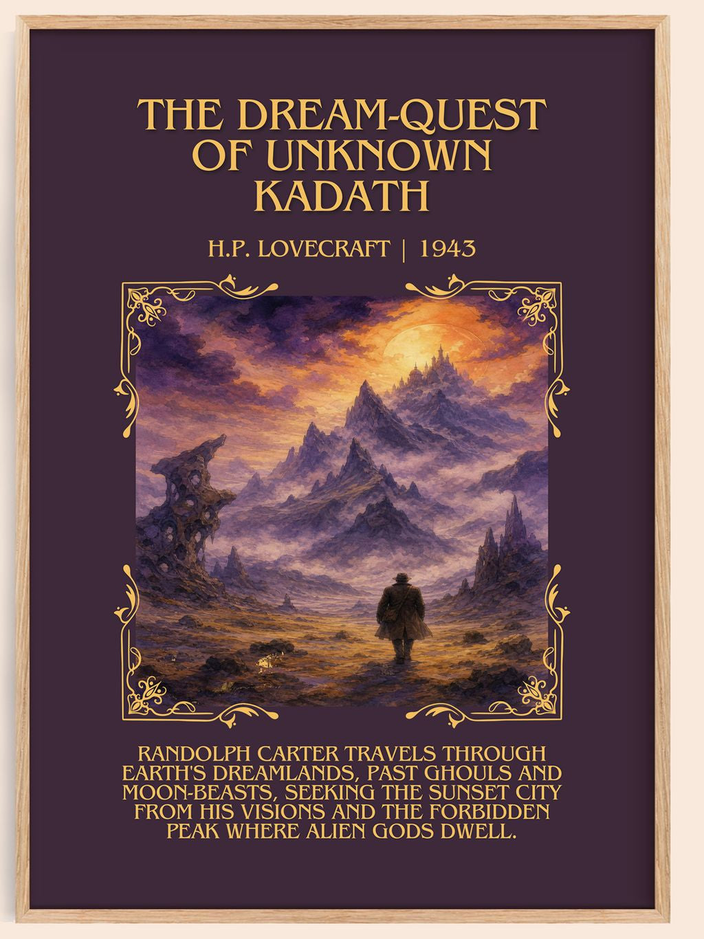 Dream-Quest Of Unknown Kadath Minimalist Book Poster by H.P. Lovecraft – book poster